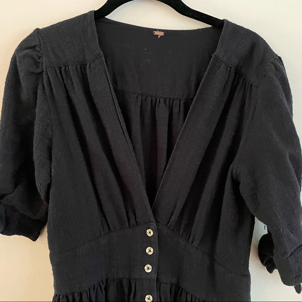 Free People Black Midi Dress
